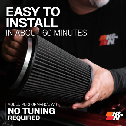K&N Cold Air Intake - Dryflow, Roto-mold Tube - CHEV SILVERADO 1500 V8-5.3/6.2L