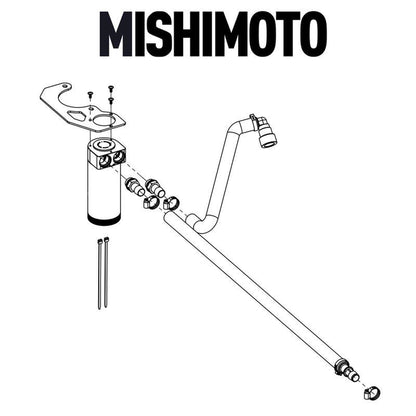 Mishimoto 2018-2023 Jeep Wrangler JL 2.0L Baffled Oil Catch Can Kit - Black