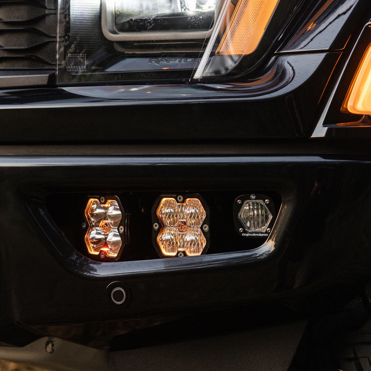 Baja Designs 21-25 Ford Raptor Squadron Pro 2.0/S1 Fog Pocket Kit (Multi Patterns) - Clear
