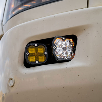 Baja Designs 10-18 Dodge Ram 2500/3500 / 09-12 1500 Squadron SAE 2.0 Fog Kit (SAE Fog) - Baja Amber