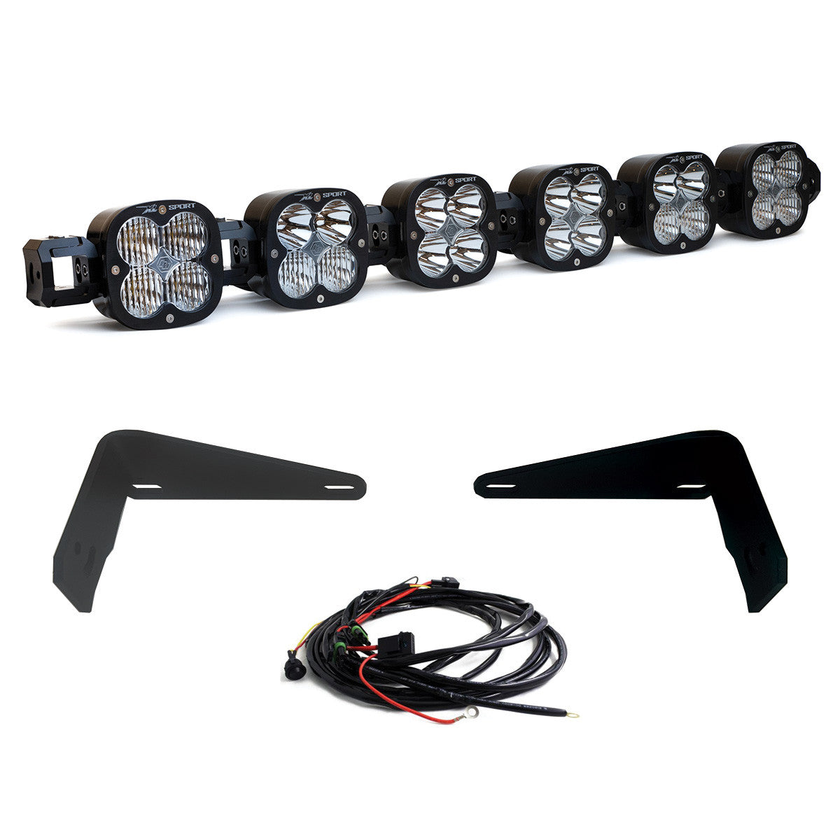 Baja Designs 2021+ Ford Bronco 6 XL Linkable Light Bar Kit Steel Bumper Mount w/Upfitter
