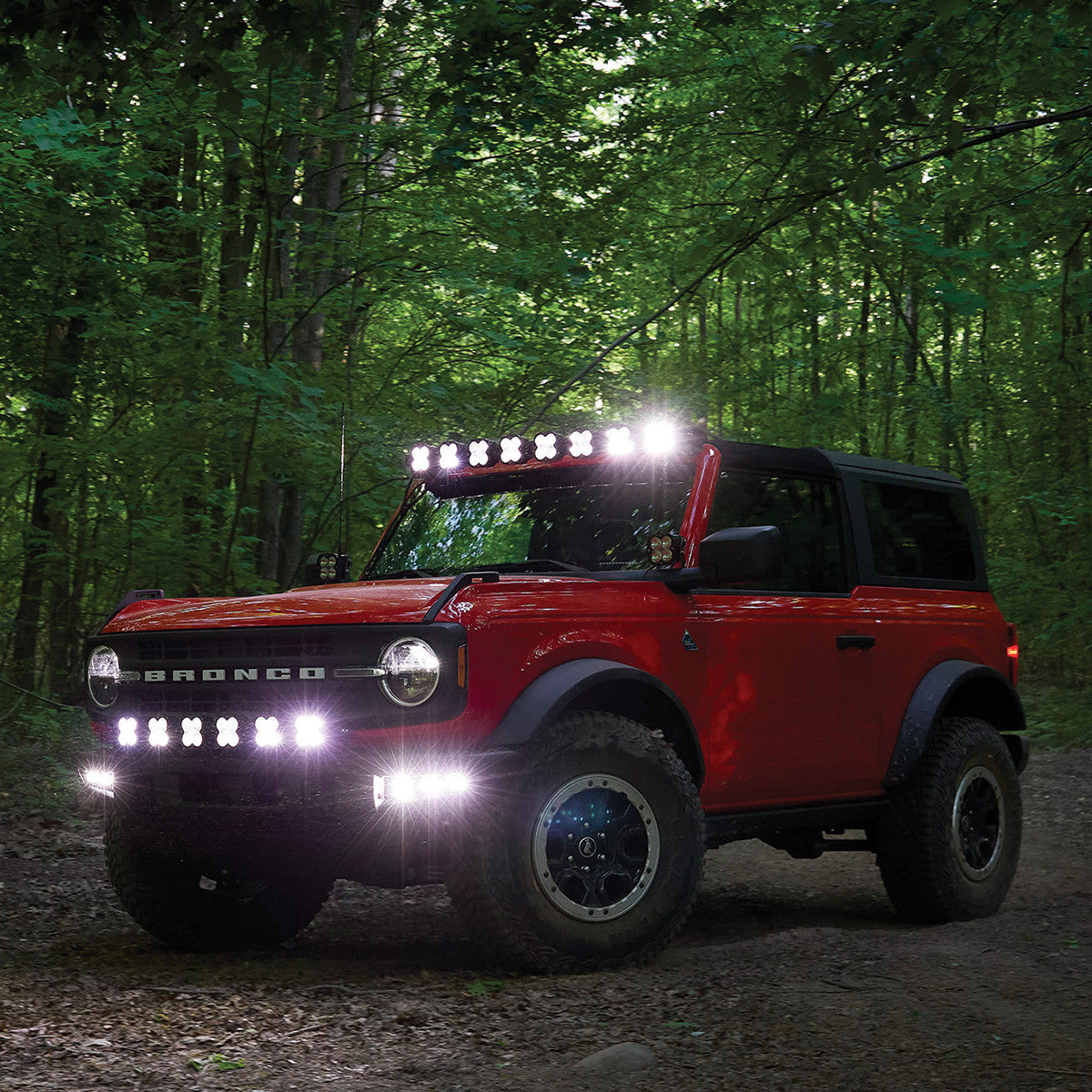 Baja Designs 2021+ Ford Bronco 6 XL Linkable Light Bar Kit Steel Bumper Mount w/Upfitter