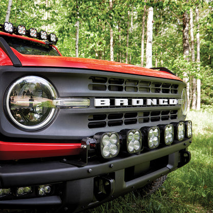 Baja Designs 2021+ Ford Bronco 6 XL Linkable Light Bar Kit Steel Bumper Mount w/Upfitter