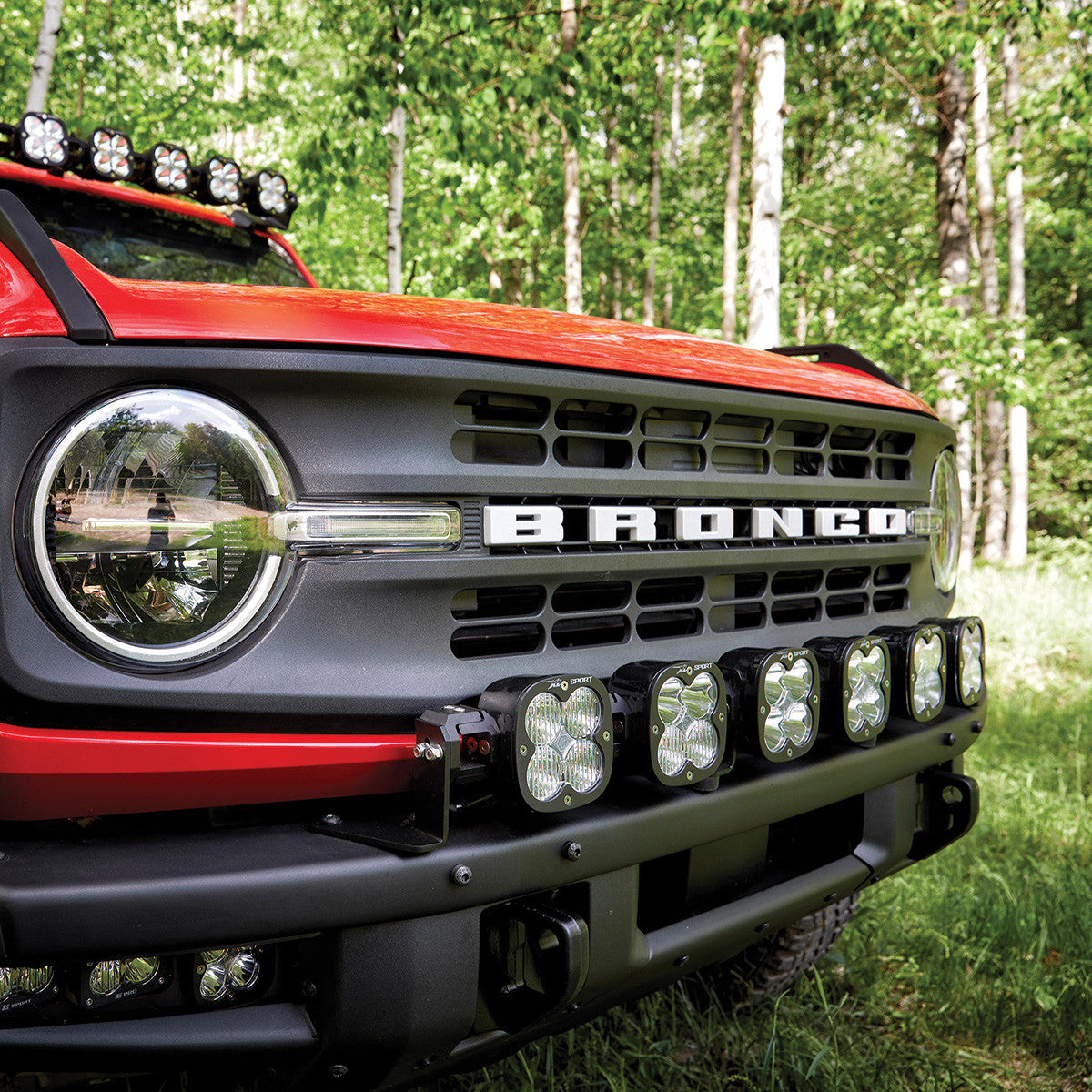 Baja Designs 2021+ Ford Bronco 6 XL Linkable Light Bar Kit Steel Bumper Mount w/Upfitter