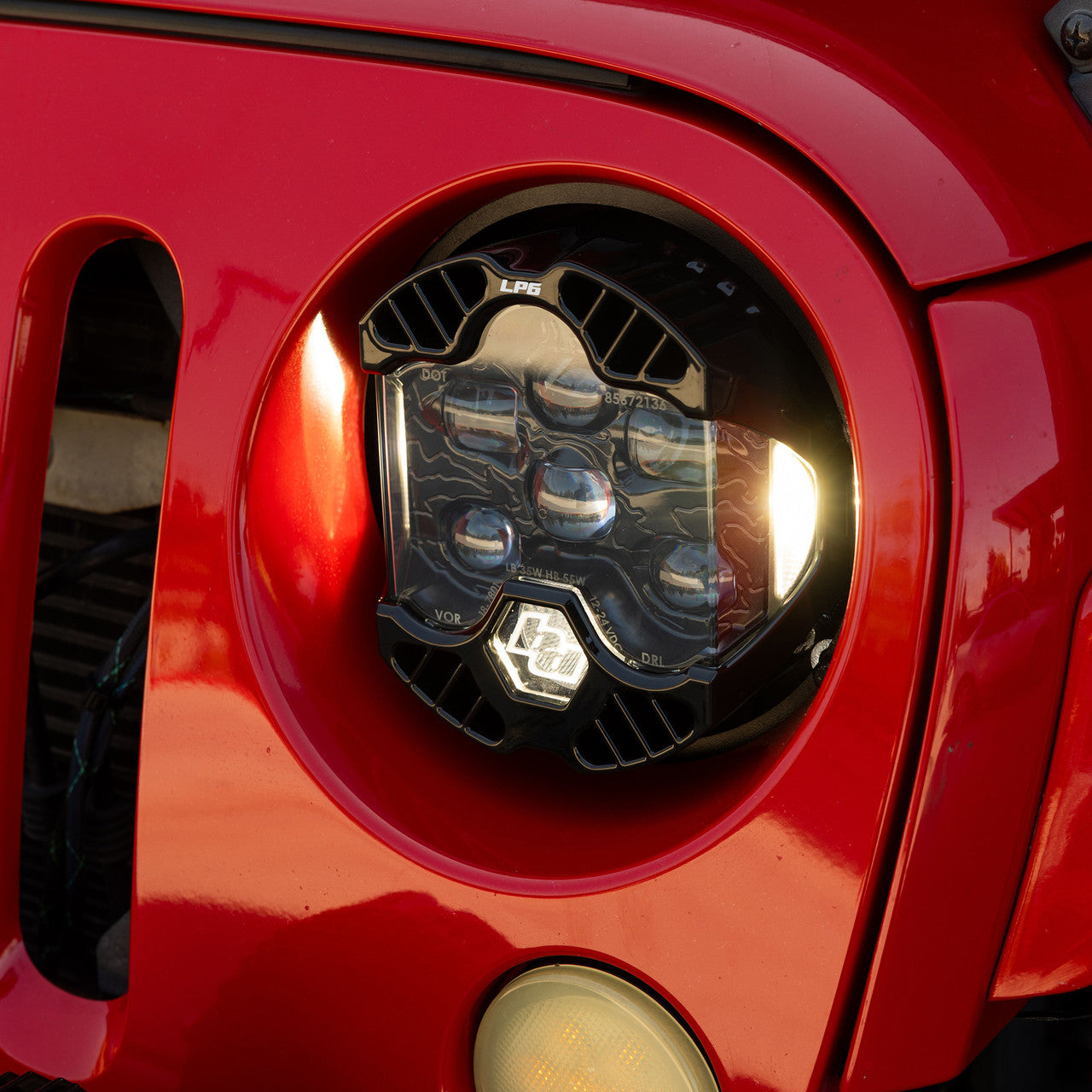 Baja Designs 07-18 Jeep Wrangler JK DOT LP6 LED Headlight Kit (For LED Headlights) - Clear/White