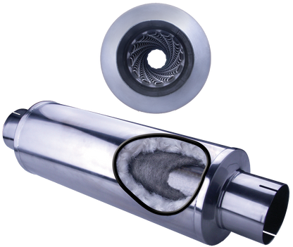 Diamond Eye Muffler 4inX30in LOUVERED AL