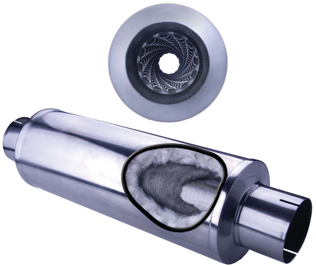 Diamond Eye Muffler 4inX30in LOUVERED AL