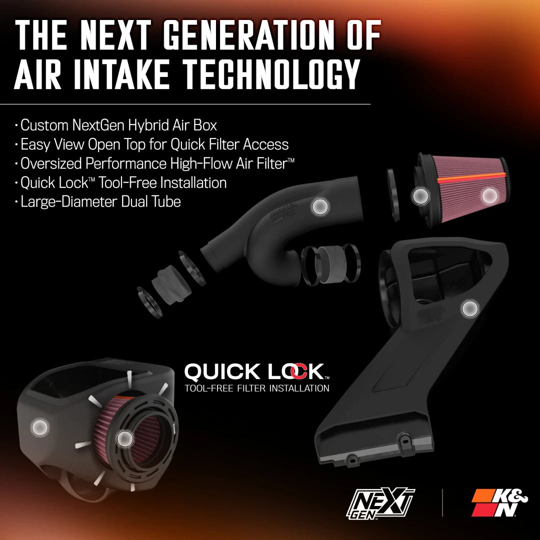 K&N NextGen Cold Air Intake Ford F-150 V6 2021-2024