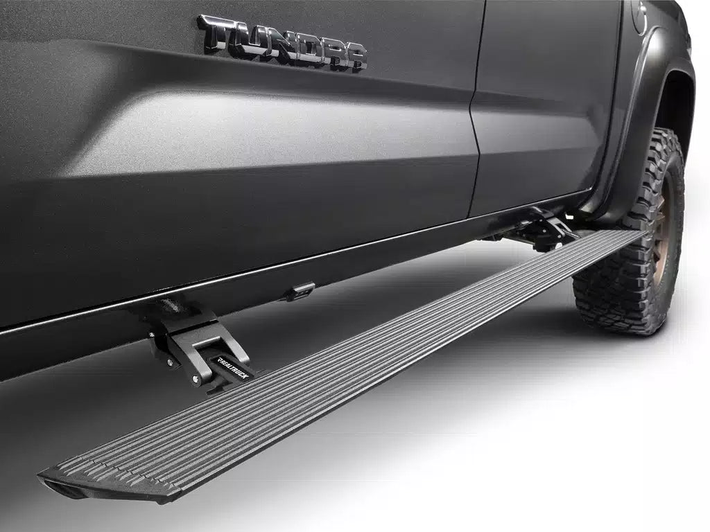 RealTruck 2022+ Toyota Tundra DC 4dr VoltStep Electric Running Board Kit (No Drill) - Bedliner Coat
