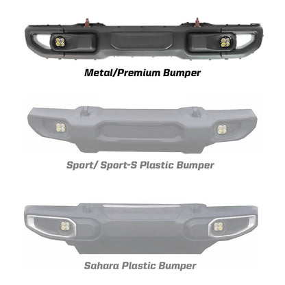 Baja Designs 18+ Wrangler JL Rubicon Squadron-R Fog Light & Fog Pocket Kit