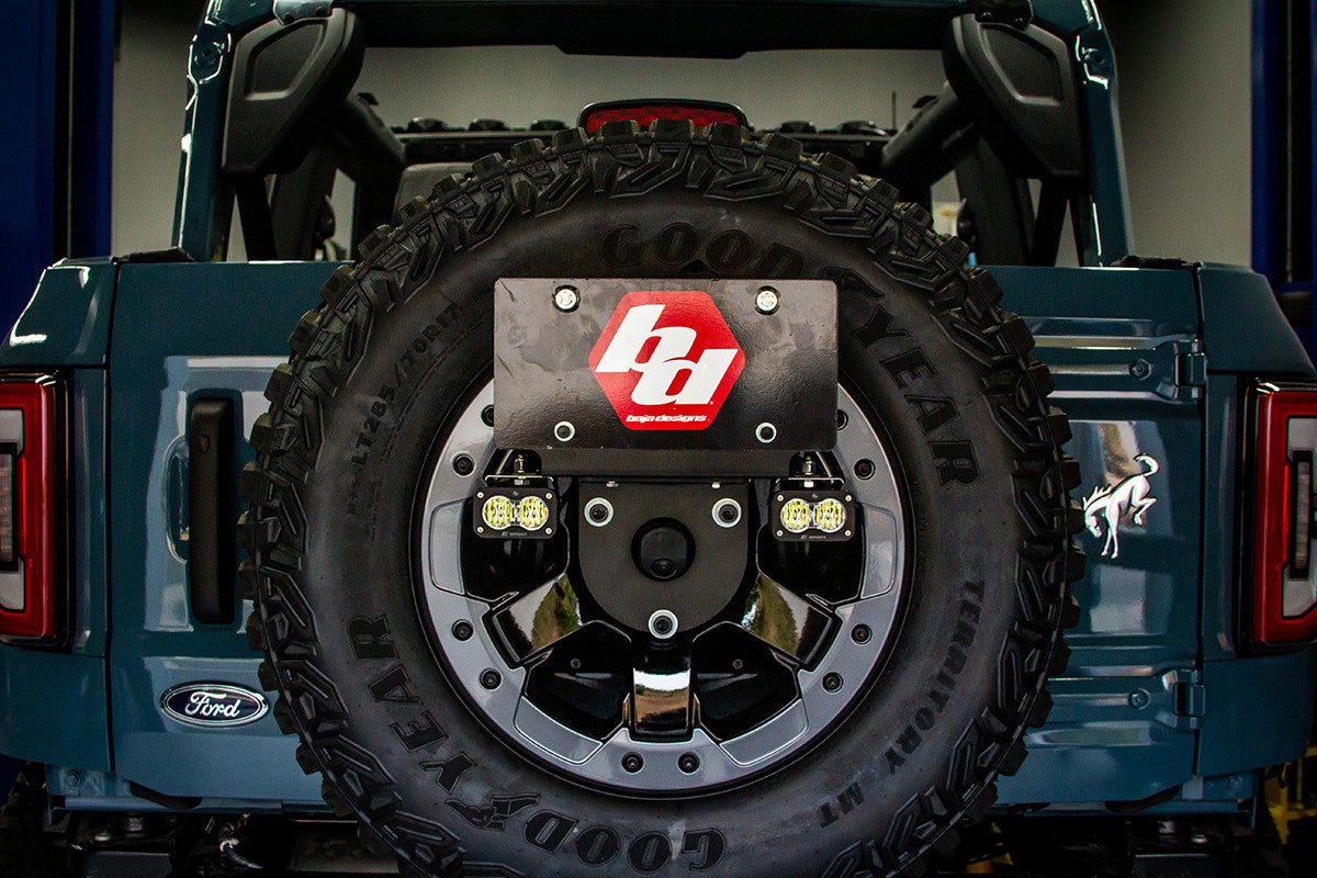 Baja Designs 2021+ Ford Bronco Dual S2 Sport W/C Reverse Kit w/Lic Plate w/Upfitter