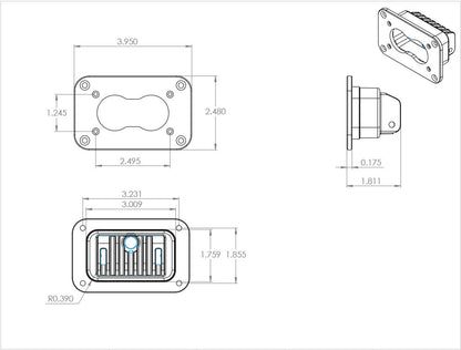 Baja Designs S2 Pro Work/Scene Pattern Flush Mount LED Work Light - Clear