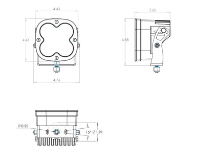 Baja Designs XL Pro Series Driving Combo Pattern Pair LED Light Pods