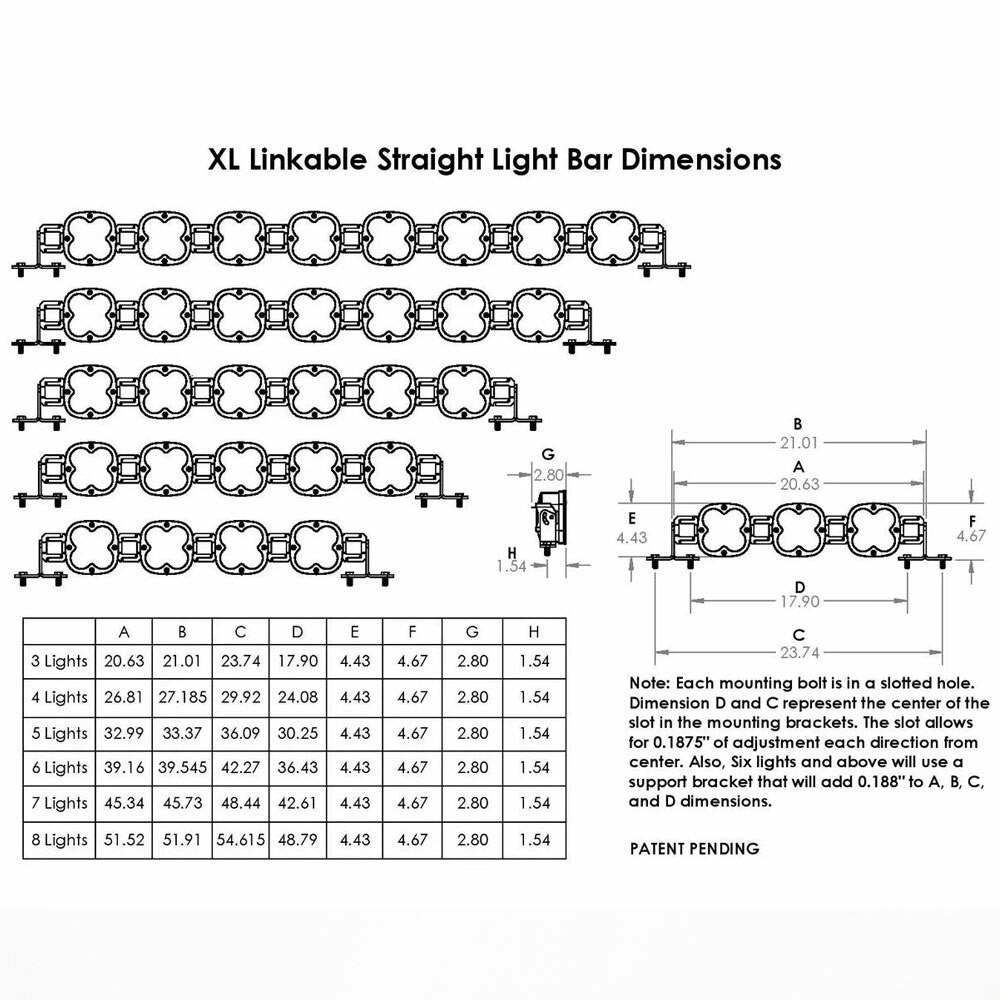 Baja Designs XL Linkable LED Light Bar - 7 XL Clear
