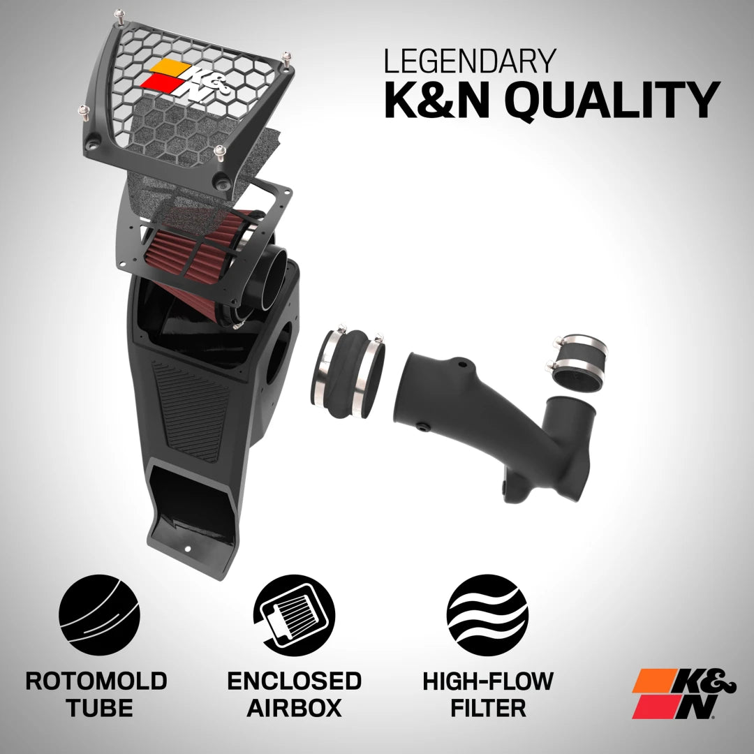 K&N Cold Air Intake - High-flow, Roto-mold Tube - CHEVROLET SILVERADO 1500 L4-2.7L