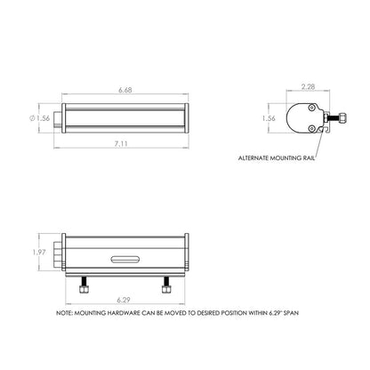 Baja Designs RTL-M No Plate Light 6in Light Bar