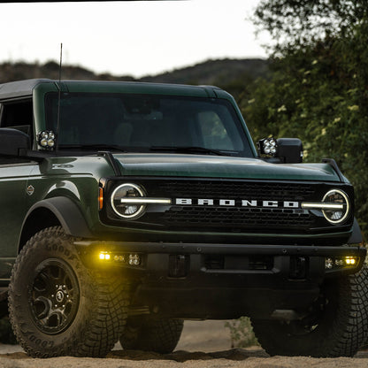 Baja Designs 21-22 Ford Bronco w/Steel Bumper S2 SAE Pro Fog Pocket Light Kit - Amber