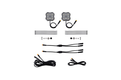 Diode Dyamics Rock Light  - Red/White -  M8 Add-On 2-Pack