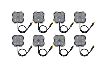 Diode Dyamics Rock Light  -Amber/White - M8 8-Pack