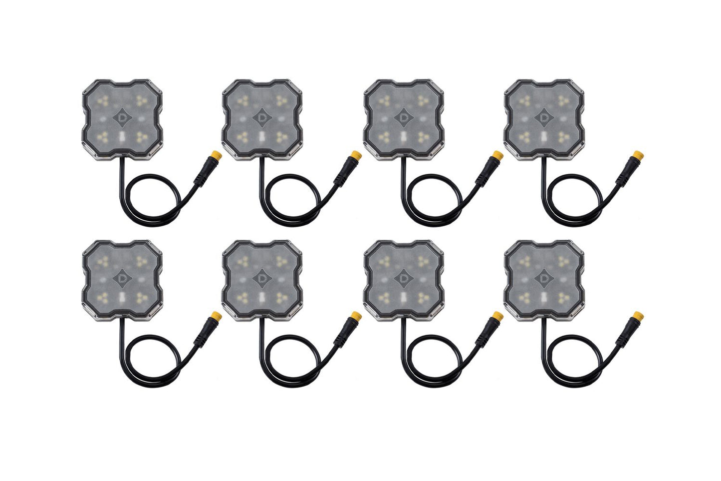 Diode Dyamics Rock Light  -Amber/White - M8 8-Pack