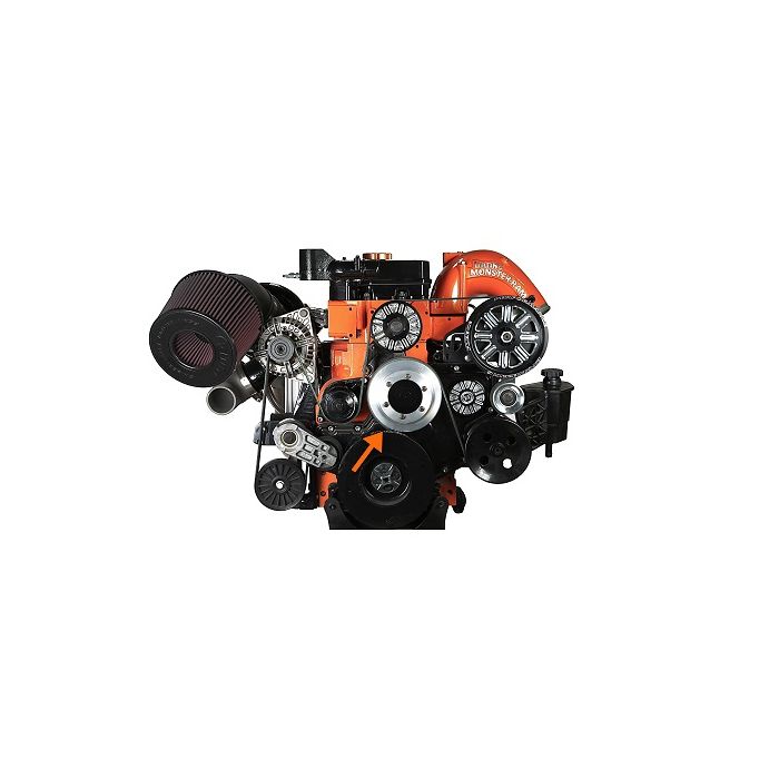 Fleece Performance 03-12 Dodge 2500/3500 Cummins Fan Drive Pulley (Black Finish)