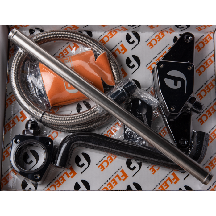 Fleece Performance 03-05 Auto Trans Cummins Coolant Bypass Kit w/ Stainless Steel Braided Line