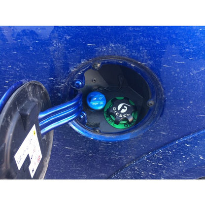 Fleece Performance 13-18 Dodge Cummins Green Anodized Billet Fuel Cap