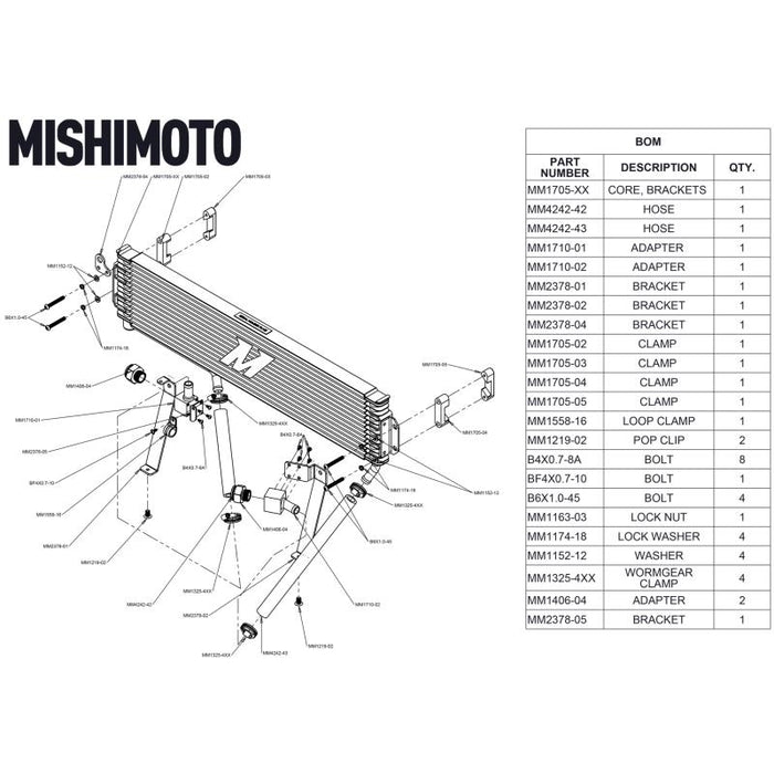 Mishimoto 17-19 GM 6.6L Duramax (L5P) Transmission Cooler - Silver