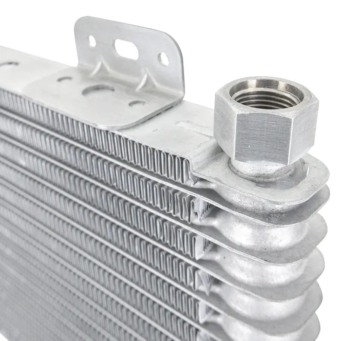 Mishimoto Universal 13-Row Stacked Plate Transmission Cooler - Natural Finish