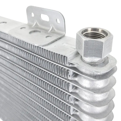 Mishimoto Universal 13-Row Stacked Plate Transmission Cooler - Natural Finish